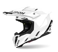 Airoh Twist 3 Casco Moto Offroad Blanco Brillo Talla M (57)