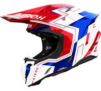 Airoh Twist 3 Dizzy, casco cruzado L male Blanco/Azul/Rojo