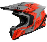 Airoh Twist 3 Dizzy, casco cruzado L male Mate Naranja Neón/Gris