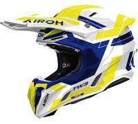 Airoh Twist 3 Dynasty, casco de motocross XL female Azul/Blanco/Amarillo Neón