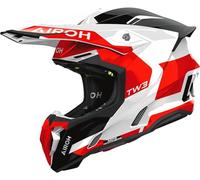 Airoh Twist 3 Fancy Casco de motocross, blanco/negro/rojo, Talla XL (61/62)