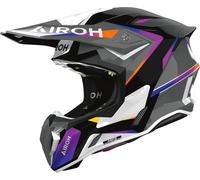 Airoh Twist 3 Hustle Casco de motocross, Talla M (57/58)