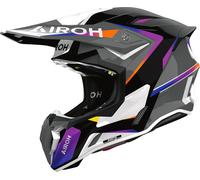 Airoh Twist 3 Hustle, casco de motocross XL female Gris/Negro/Lila