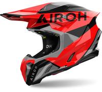 Airoh Twist 3 King Casco de motocross, negro-gris-rojo, tamaño L para Hombres