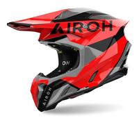 Airoh Twist 3 King Casco de motocross, negro-gris-rojo, tamaño S para Hombres