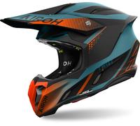 Airoh Twist 3 Shard, casco cruzado XXL male Mate Negro/Petróleo/Naranja