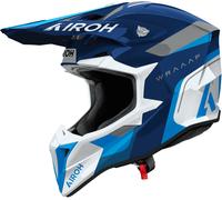 Airoh Wraaap Conquer Casco de motocross, Azul/Blanco/Negro, Talla L (59/60)