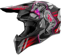 Airoh Wraaap Cyber, casco cruzado XL male Mate Negro/Gris/Rojo
