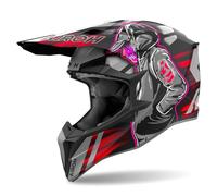 Airoh Wraaap Cyber, casco cruzado M male Mate Negro/Gris/Rojo