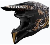 Airoh Wraaap Cyborg, casco de motocross S female Mate Negro/Gris/Bronce