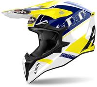 Airoh Casco de motocross Wraaap Feel amarillo/azul brillo talla L para hombre