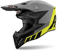 Airoh Wraaap Reloaded Casco de motocross, negro/gris/amarillo, Talla XS (53/54)