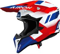 Airoh Casco de motocross WRAAAP Vision Rojo y Azul brillante Talla L