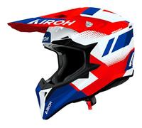 Airoh Casco de motocross WRAAAP Vision Rojo y Azul brillante Talla L
