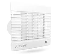 AIROPE-AS-100 mm, Automatic Shutter,Obturador Automático,Ventilador Extractor de Baño aire,Perfil moderno, Silencioso,Ideal para Baño,Cocina,Inodoro,Oficina, Garantía 5 AÑOS