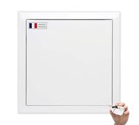 AIROPE - Puerta de Inspección 300X300 mm Acero Blanco, Cierre a Presión con Bloqueo, para Techo y Pared, Apertura Lateral Izq/Der, Panel de Acceso Contador Agua, Baño, Tuberías