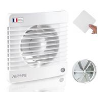 Airope Temporizador 100 mm,Ventilador Extractor de Baño Aire,Silencioso con Válvula Anti Retorno + Mosquitera Integrada,7 W,Ideal para Baño,Cocina,Inodoro