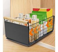 AirOpen Cajón Extraíble para Cocina, Bandeja Extraible Armario cocina de Acero al Carbono, Cajón Telescópico Ultrasilencioso, Apto para Cocina, Baño, Despensa, 40 cm x 23 cm x 20 cm