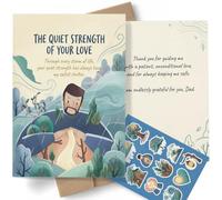 AIROW Heartfelt Father Thank You Card - Tarjeta de felicitación sinceramente apreciativa para papá, tamaño A5 estándar, impresión de doble cara, obra de arte original, sobre de papel kraft de alta