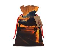 Airplane At Sunset - Bolsas de regalo de Navidad con cordón, de tela, versátiles, perfectas para vacaciones y ocasiones especiales