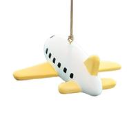 Airplane Car Ornament, Cute Airplane Shape Hangable Ornament, 1.8x6cm Adorable Truck Interior Decor Charm, Auto Rear View Mirror Decoration for Women Men