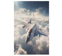 Airplane combatiente rompecabezas de madera 1000 piezas para adultos y niños, rompecabezas imposible, juego de paciencia colorido a partir de 12 años (78×53cm)