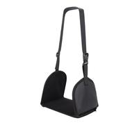 Airplane Foot Hammock, Adjustable Travel Foot Rest, Sturdy Foot Sling, Decorative Portable Feet Hammock 55x16cm for Plane Travel, Indoor, Outdoor, Home, Present, Feet Rest, Black Color