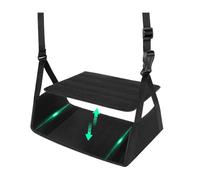 Airplane Foot Hammock, Large Adjustable Desk Leg Rest, Comfortable Travel Foot Support, Portable Feet Hanger with Removable Base for Men and Women, 10.83x9.06 inches