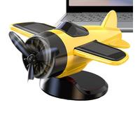 Airplane for Car, Solar Powered Dashboard Ornament for Vehicles, Rotating Model Toy Fan Decor for Kids Men Car Interior Accessories and Driver Collectible Display Sorprises