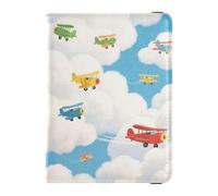 Airplane in Clouds - Soporte de cuero para pasaporte para viajes, dinero oculto y tarjetero, accesorios de viaje para hombres