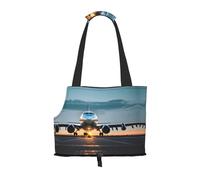 Airplane in The Evening Light Print Puppy Carrier Pets Dog Walking Bags Bolsas para perros pequeños, gatos y conejos