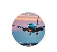 Airplane In The Evening Lights Printing - Juego de 10 tarjetas ambientadoras perfumadas para coche, para decoración de coche