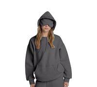 Airplane Mode Travel Hoodie with Eye Mask,2025 New Comfort Airplane Mode Travel Hoodies,with Eye Mask Built In (Dark Gray,M)