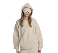 Airplane Mode Travel Hoodie with Eye Mask,2025 New Comfort Airplane Mode Travel Hoodies,with Eye Mask Built In (Apricot,L)