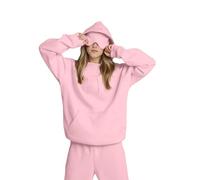 Airplane Mode Travel Hoodie with Eye Mask,2025 New Comfort Airplane Mode Travel Hoodies,with Eye Mask Built In (Pink,L)