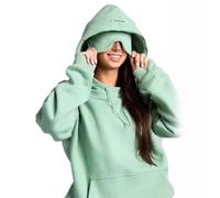 Airplane Mode Travel Hoodie with Eye Mask Built In, Comfort Airplane Mode Travel Hoodies with Hidden Pockets,Blanket Hoodie for Women Men (Green,XL)