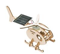 Airplane Model Kits - 3D Wooden Puzzle Craft, Collectible Aircraft Models | Educational Hands-On Wood Craft Kit for Hobbyists, Kids, and Adults, Solar Powered Helicopter Puzzle for STEM Learning