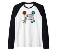 Airplane Pilot Aviator I'D Rather Be Flying Camiseta Manga Raglan