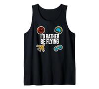 Airplane Pilot Aviator I'D Rather Be Flying Camiseta sin Mangas