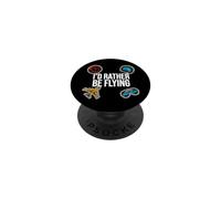 Airplane Pilot Aviator I'D Rather Be Flying PopSockets PopGrip Adhesivo