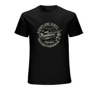 Airplane Pilot Flying Aeroplane Men's T-Shirt Unisex Black Cotton Print tee Shirts L