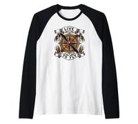 Airplane Pilot Live To Fly Aviation Compass Art Camiseta Manga Raglan