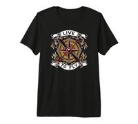Airplane Pilot Live To Fly Aviation Compass Art Camiseta Premium