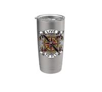 Airplane Pilot Live To Fly Aviation Compass Art Vaso térmico de acero inoxidable de doble pared