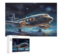 Airplane Puzzle de madera 1000 piezas, DIY, entretenimiento creativo, diversión rompecabezas para adultos y niños a partir de 12 años (75×50cm)