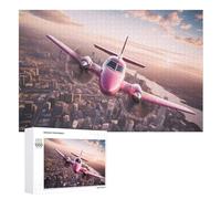 Airplane Puzzle de madera 1000 piezas, DIY, entretenimiento creativo, diversión rompecabezas para adultos y niños a partir de 12 años (75×50cm)