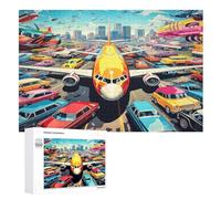 Airplane Puzzle de madera 1000 piezas, DIY, entretenimiento creativo, diversión rompecabezas para adultos y niños a partir de 12 años (75×50cm)