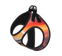 Airplane Sunsets Sky Print - Chaleco reflectante ajustable de malla suave transpirable para paseos diarios