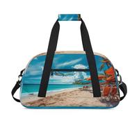 Airplane Tropical Beach - Bolsa de lona para mujeres, hombres, niños y niñas, bolsa de viaje para fin de semana, bolsa de viaje de 24 L, bolsa de deporte para gimnasio, bolsa de práctica, color, 24 L,