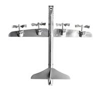 Airplane Weathervane - Aircraft Weather Vane | Metal Garden Decor | Silver Outdoor Weathervane - Metal Airplane Design for Patio Porch Yard Decoration Easy Assembly Ideal for All Weather Conditions